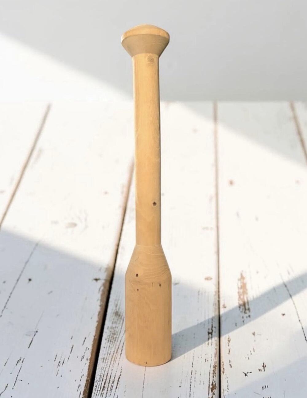 Antique 19” Wooden Sauerkraut Stomper Cabbage Masher Primitive Farmhouse Pestle